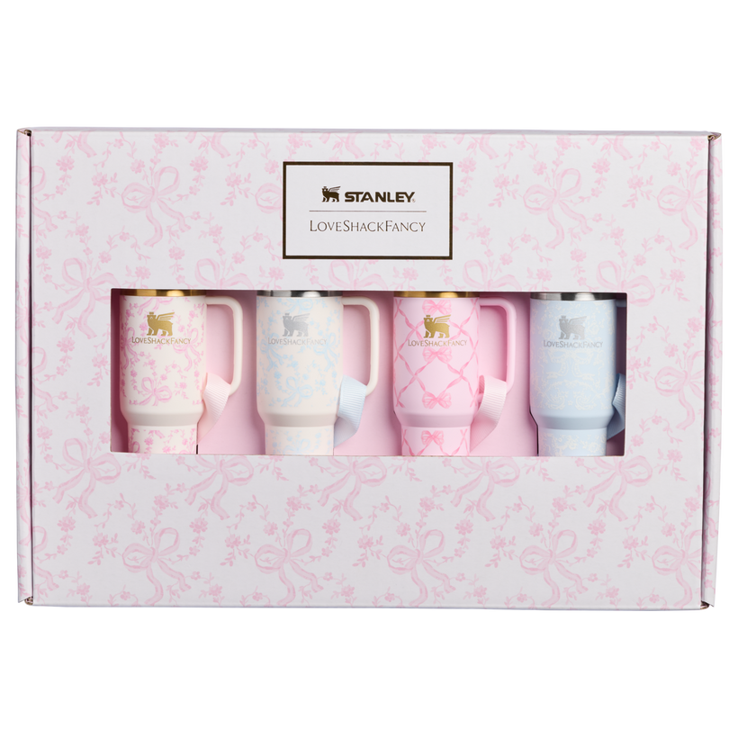 Stanley 1913 x LoveShackFancy Holiday Quencher ProTour Ornament Set - Bright Bottle Choice - Easy Home Pack Choice